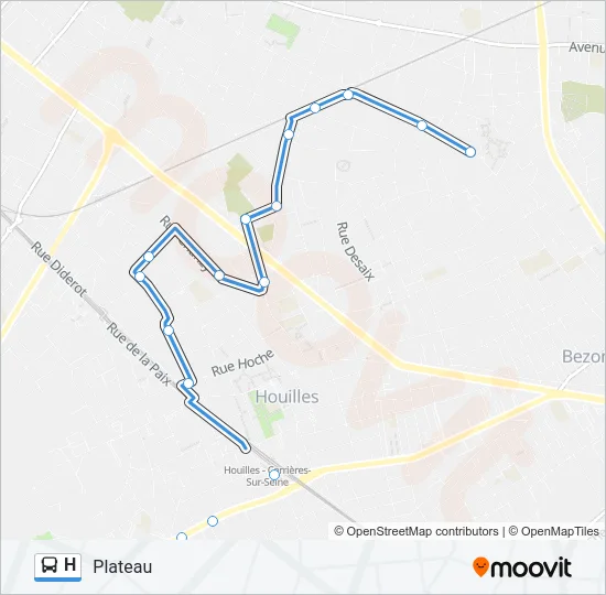H Bus Line Map