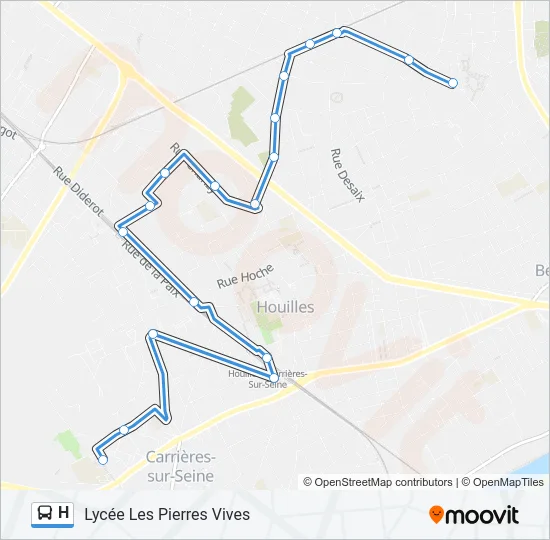 H Bus Line Map
