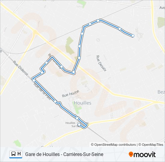 Mapa de H de autobús