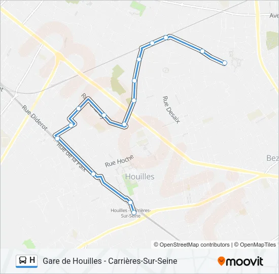 H Bus Line Map