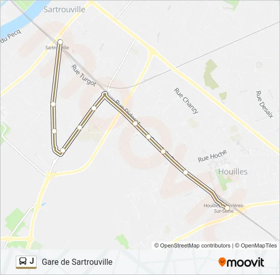 J Bus Line Map