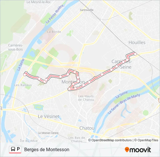 P Bus Line Map