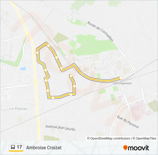 17 Bus Line Map