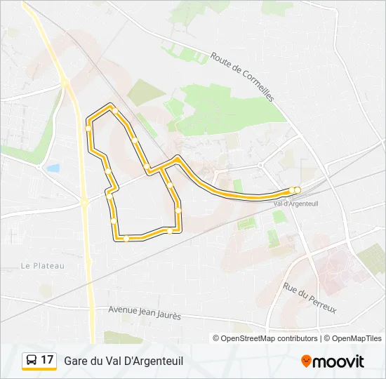 17 Bus Line Map