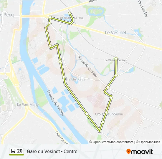 20 Bus Line Map