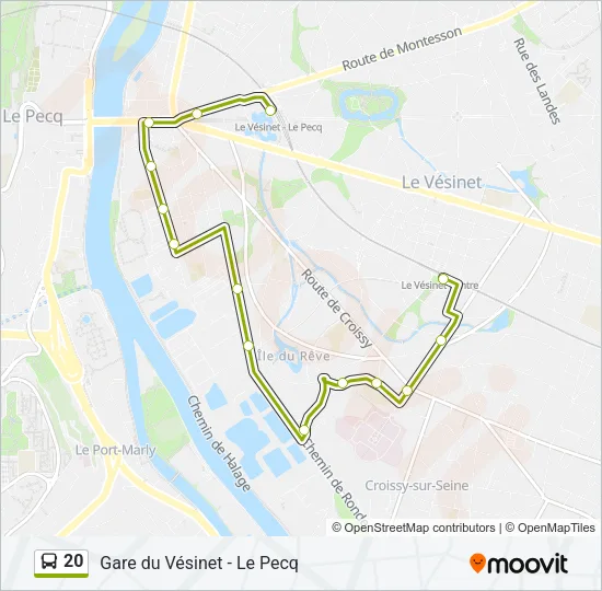 20 Bus Line Map