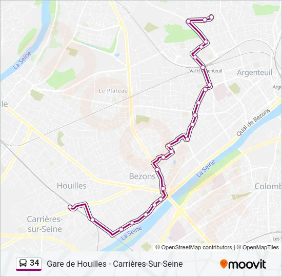 34 Bus Line Map