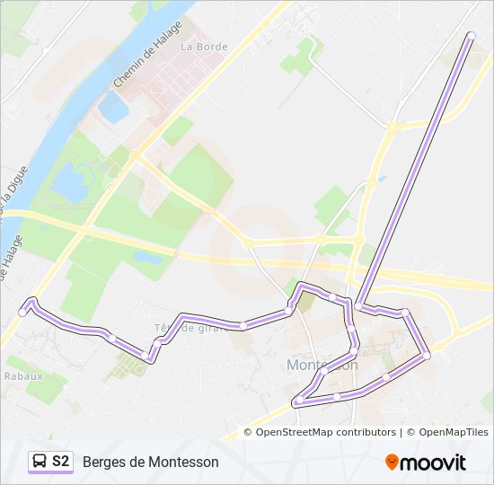 S2 bus Line Map
