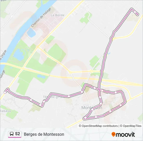 S2 Bus Line Map