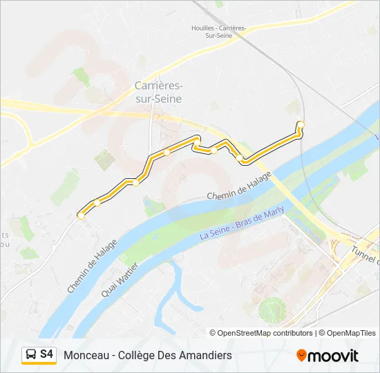 S4 Bus Line Map