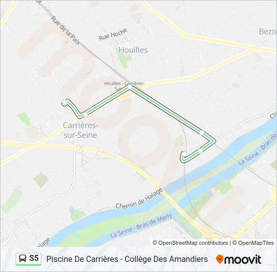 S5 Bus Line Map