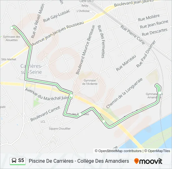 S5 Bus Line Map