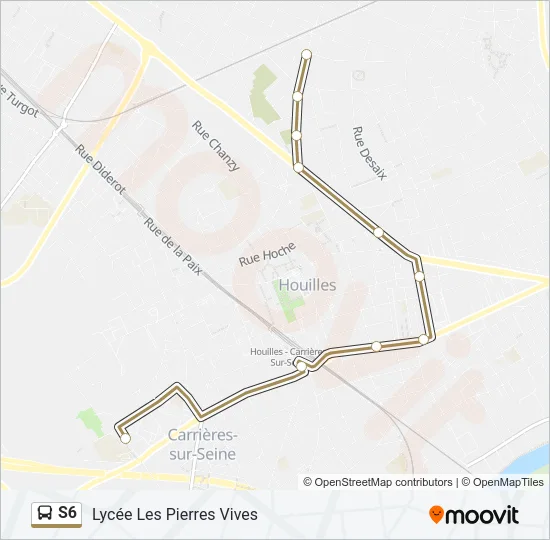 S6 Bus Line Map