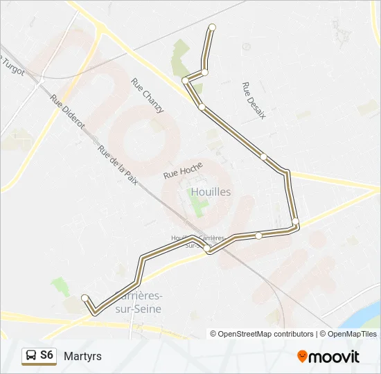 S6 Bus Line Map
