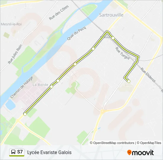S7 Bus Line Map