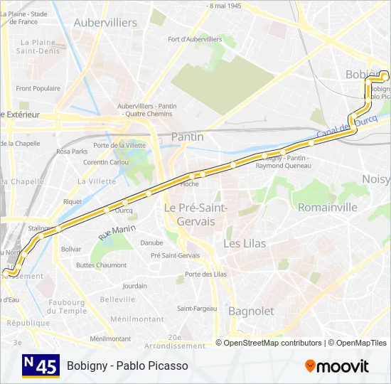 N45  Line Map