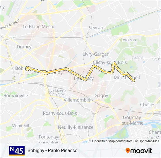 N45  Line Map
