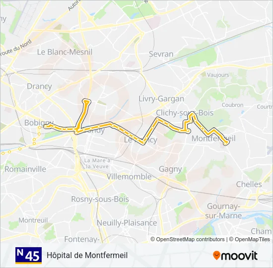 N45  Line Map