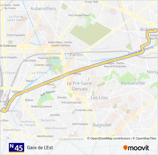 N45  Line Map
