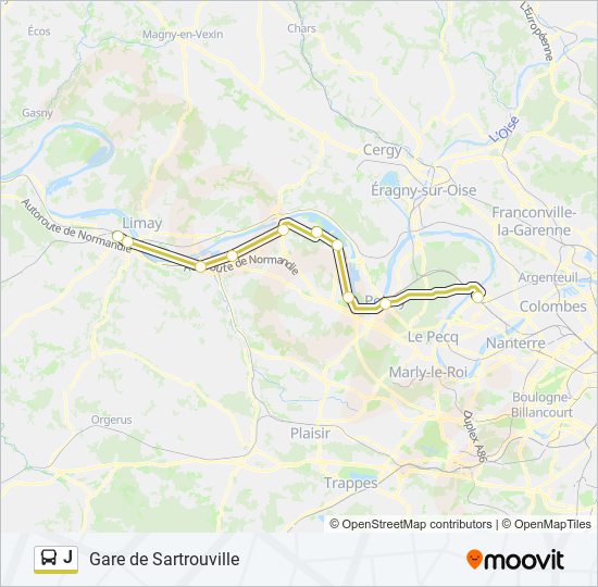 J bus Line Map