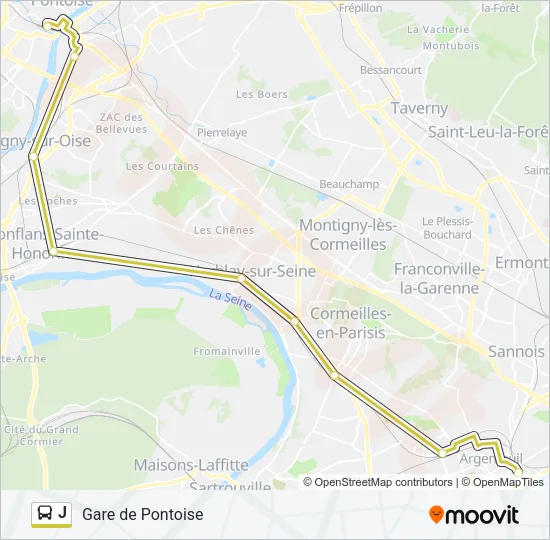 J Bus Line Map