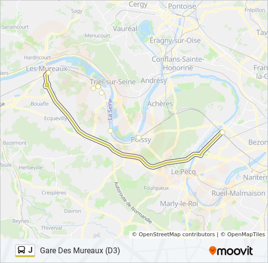 J Route Schedules Stops Maps Gare Des Mureaux D3