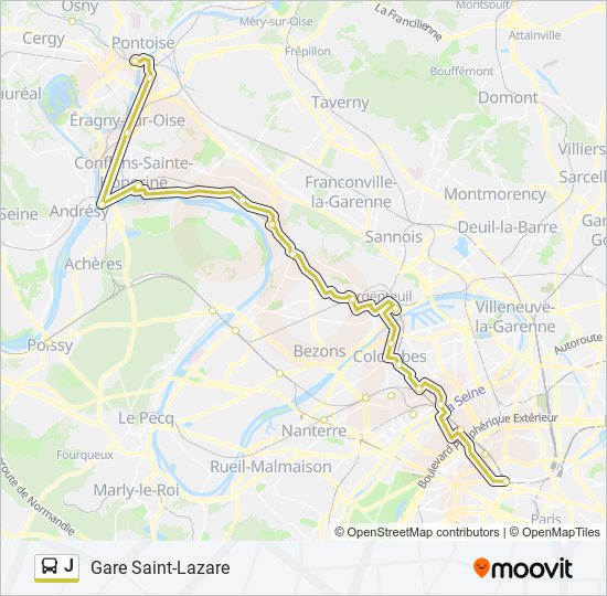 J bus Line Map