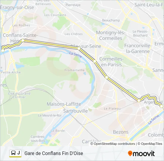J Bus Line Map