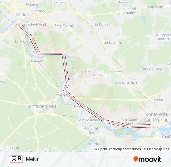 R Bus Line Map
