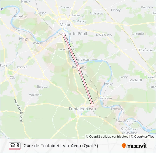 R Bus Line Map