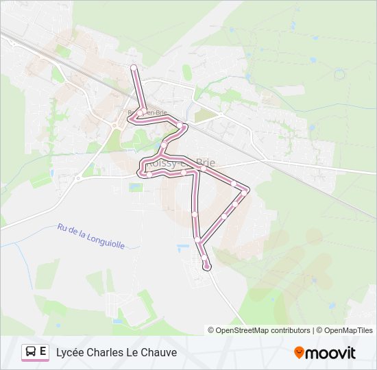 E Bus Line Map