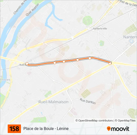 158 Bus Line Map