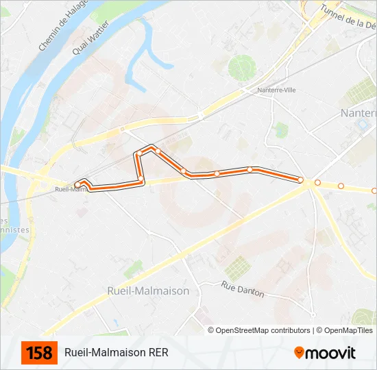 158 Bus Line Map