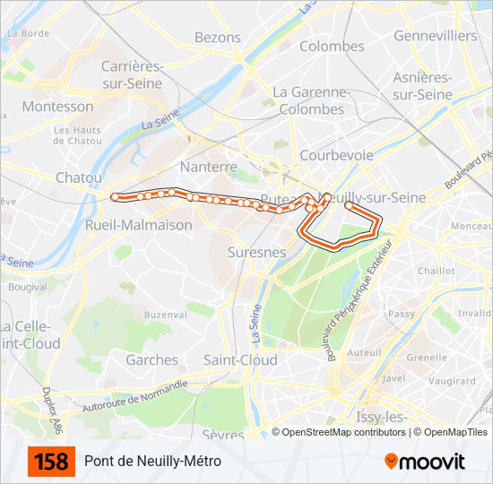 158 Bus Line Map