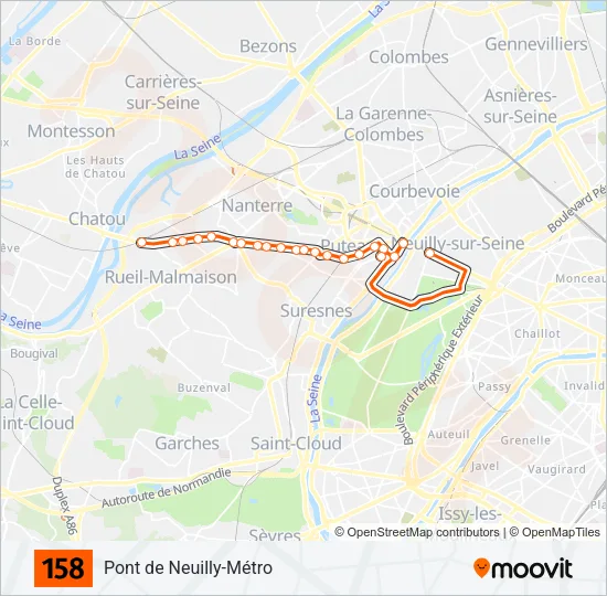 158 Bus Line Map