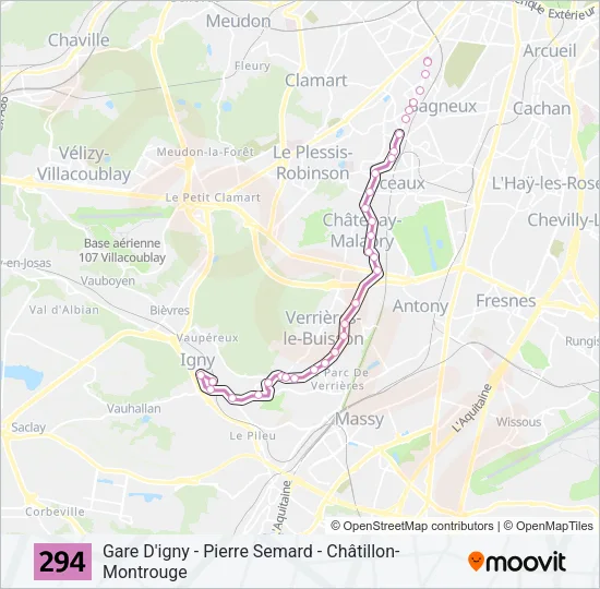 294 Bus Line Map