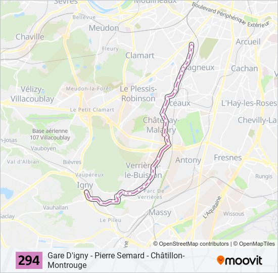 294 bus Line Map