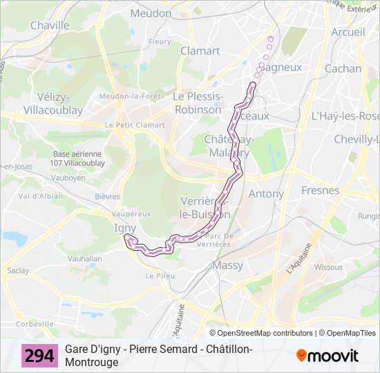 294 bus Line Map