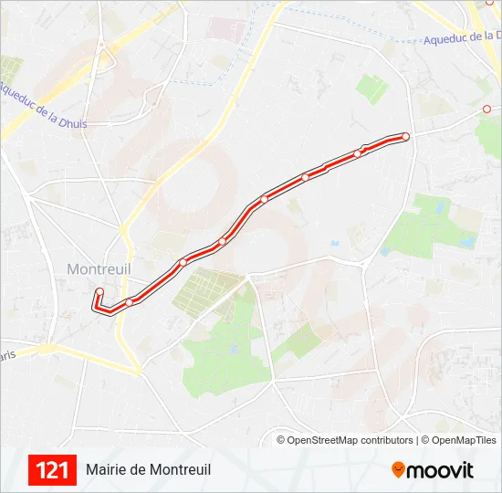 121 Bus Line Map