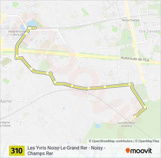 310 Bus Line Map