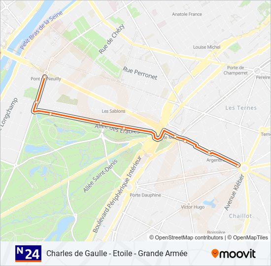 N24 bus Line Map