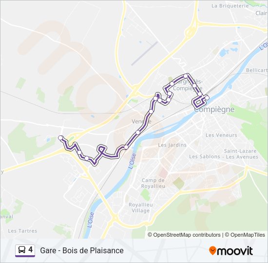 4 Bus Line Map