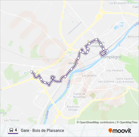 4 Bus Line Map