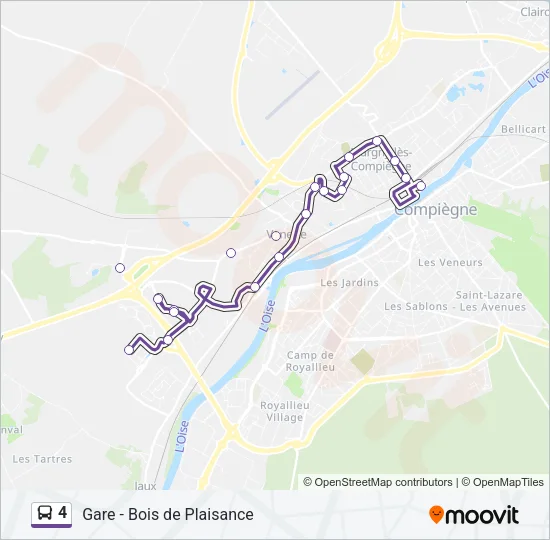 4 Bus Line Map