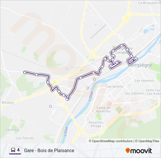 4 Bus Line Map