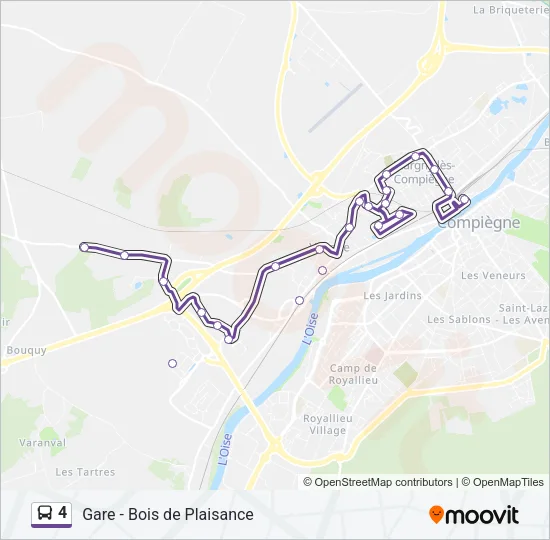 4 Bus Line Map