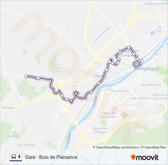 4 Bus Line Map