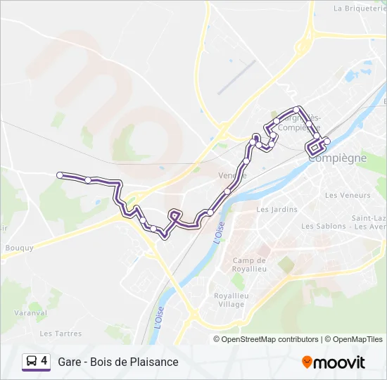 4 Bus Line Map