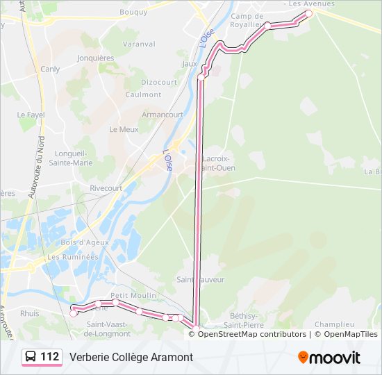 112 Route: Schedules, Stops & Maps - Verberie Collège Aramont (Updated)