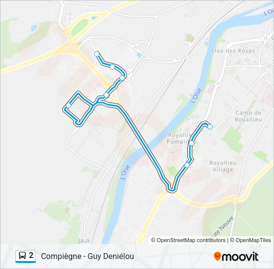 2 Bus Line Map